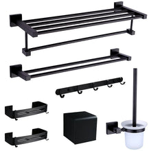 Bathroom Accessories Towel Rail Paper Holder,Towel Rack,Toilet Brush holder ,Towel Holder Aluminum Black bathroom Hardware set