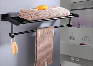 Bathroom Accessories Towel Rail Paper Holder,Towel Rack,Toilet Brush holder ,Towel Holder Aluminum Black bathroom Hardware set