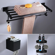 Bathroom Accessories Towel Rail Paper Holder,Towel Rack,Toilet Brush holder ,Towel Holder Aluminum Black bathroom Hardware set