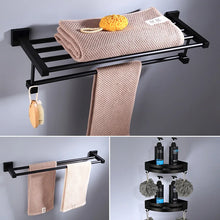 Bathroom Accessories Towel Rail Paper Holder,Towel Rack,Toilet Brush holder ,Towel Holder Aluminum Black bathroom Hardware set