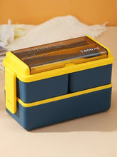 1pc Bento Boxes Portable Double-layer Lunch Box With Cutlery And Lid Reusable Food Storage Container For Students Travelers Offi
