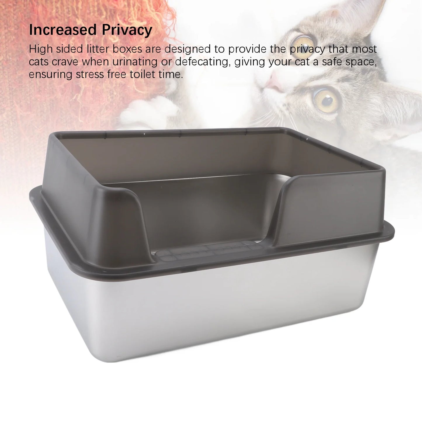 Stainless Steel Cat Litter Pan