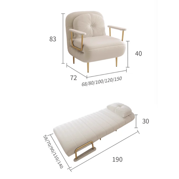 French Arm Living Room Sofas Elegant Trendy Cute Multifunctional Sofa Bed Premium Comfy Canapé Convertible Home Furniture