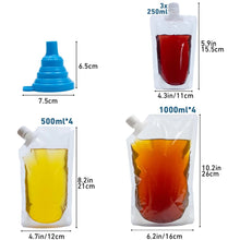 Plastic Flasks Reusable Drinks Pouches Juice Flasks