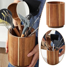 Kitchen Counter Cutlery Box Wooden circular