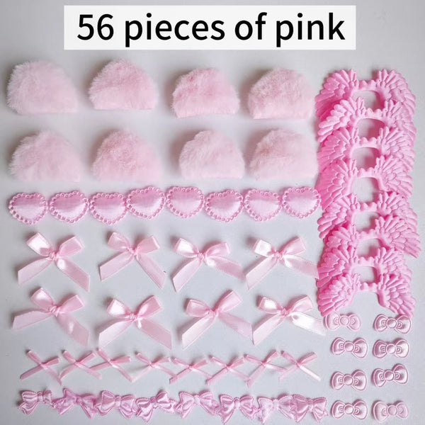 56 pieces Handmade DIY accessories, accessories, materials, packages, color sets, collections, lace card sets, decorative access