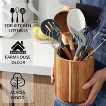 Kitchen Counter Cutlery Box Wooden circular