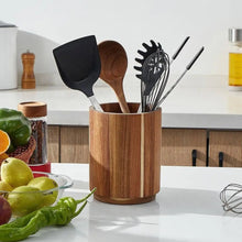Kitchen Counter Cutlery Box Wooden circular