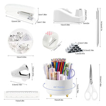New Set Stationery Practical Desk Organizers Accessories Tool Portable Office Desk Accessories Set Student Stationery Supplies