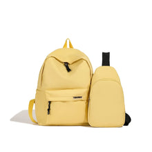 Casual Schoolbag 2pcs Bagset back to school Nylon Women Backpack Female Travel Bag Solid Color Large Capacity School Season 