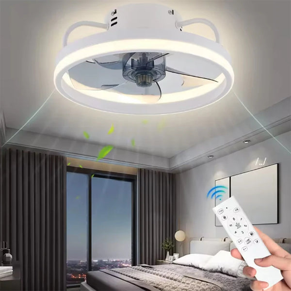 Smart Ceiling Fan Lamps with Remote Control Modern Dilent Dimmable 33cm LED Light for Home Kitchen Living Room Bedroom AC95-260V