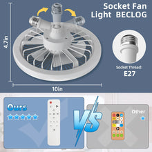 Smart 2 In 1 Ceiling Fan Lamps 3 Speeds Adjustable E27 Base Infinitely Dimmable for Bedroom Study LED Home Decorative Light
