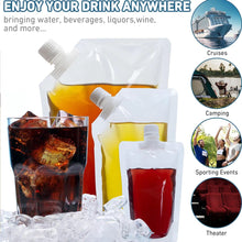 Plastic Flasks Reusable Drinks Pouches Juice Flasks