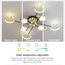 2025 Modern Smart LED Ceiling Light Dimmable Black And Gold Indoor Lamp For Living Room Bedroom Dining Room Home Decor Luminaire