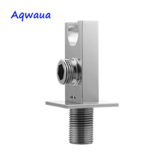 Aqwaua Shower Accessories Square Chrome Bathroom Brass Wall Connector Bracket with Shower Head Holder bathroom  Accessories