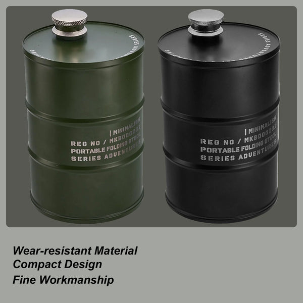 Drinking Flasks Portable Beer Barrel Flagon 750ml Leakproof Stainless Steel Flask for Fishing Hiking Camping Workplace Gathering
