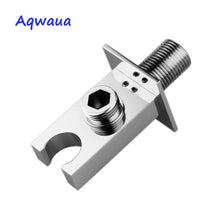 Aqwaua Shower Accessories Square Chrome Bathroom Brass Wall Connector Bracket with Shower Head Holder bathroom  Accessories