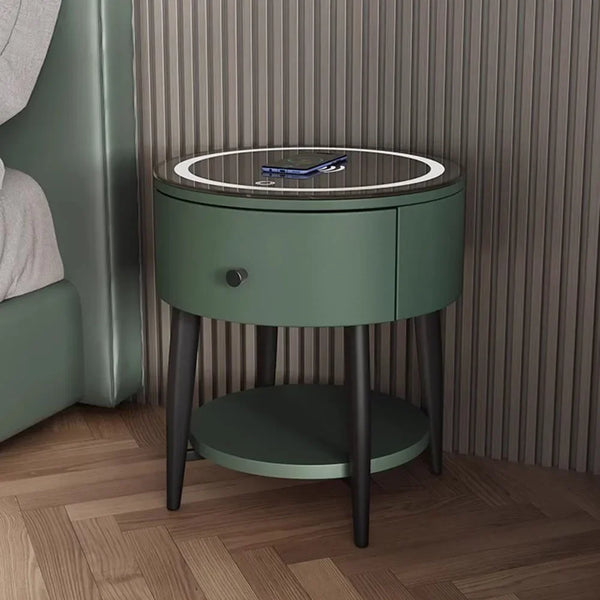 Smart Modern Nightstands Minimalist Multifunctional Drawers Design Nightstands Wireless Charger Sofa Nachttisch Decoration