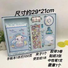 Sanrios Hello Kittys Stationery Set My Melody Kuromi Notebook Stickers Gel Pens Office School Supplier Student Handbook Set Gift