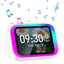 Smart BT Speaker Large-Screen Weather Temperature Display Table Speaker with Voice Assistant Bedroom Decor
