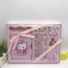 Sanrios Hello Kittys Stationery Set My Melody Kuromi Notebook Stickers Gel Pens Office School Supplier Student Handbook Set Gift