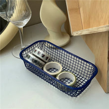 Metal Storage Basket Desktop Sundries Organizer Photocards Holder Stationerry Make Up Sorting Holder Office Home Suppliers