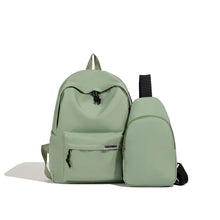 Casual Schoolbag 2pcs Bagset back to school Nylon Women Backpack Female Travel Bag Solid Color Large Capacity School Season 
