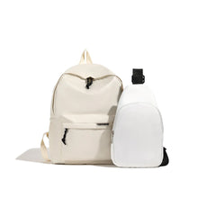 Casual Schoolbag 2pcs Bagset back to school Nylon Women Backpack Female Travel Bag Solid Color Large Capacity School Season 