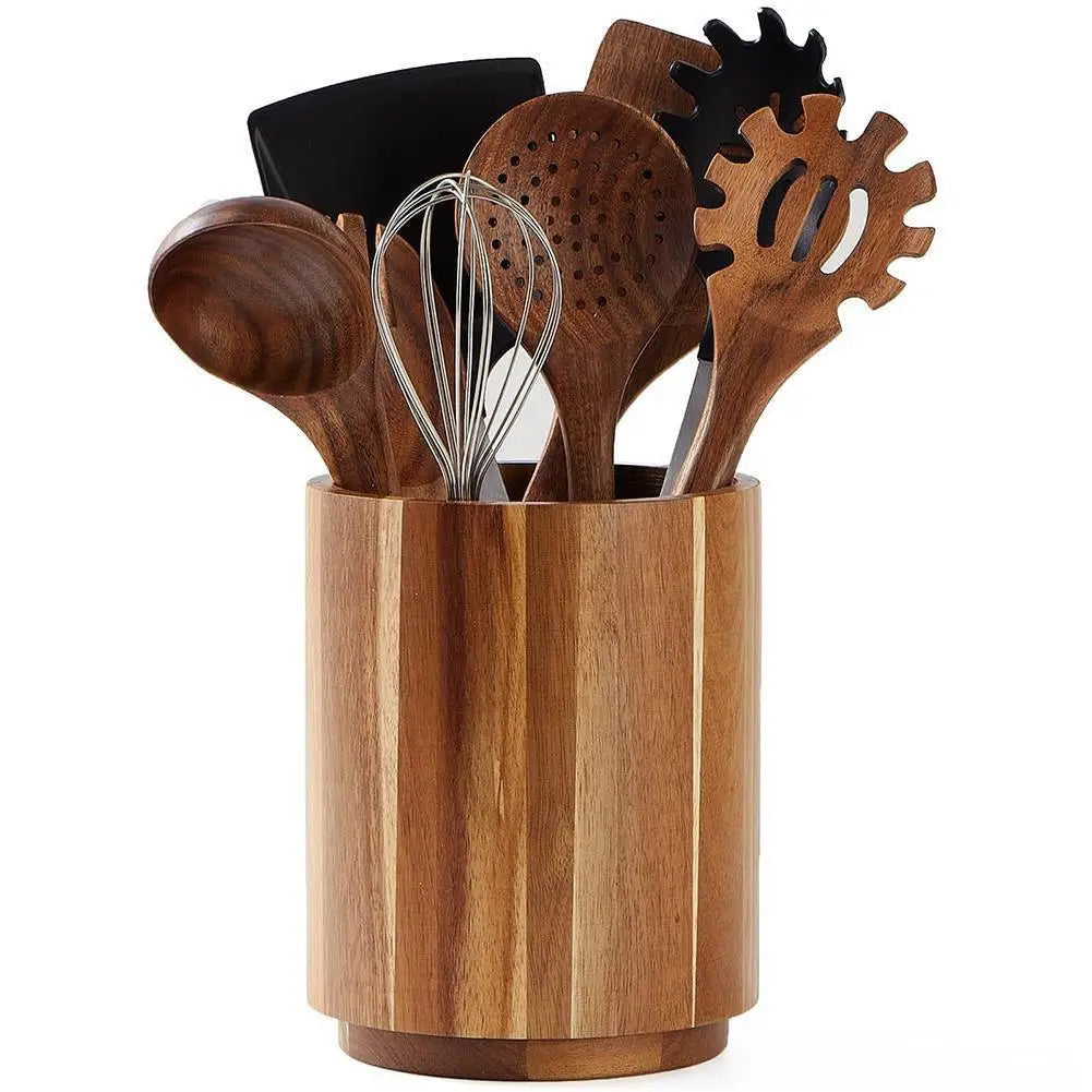 Kitchen Counter Cutlery Box Wooden circular