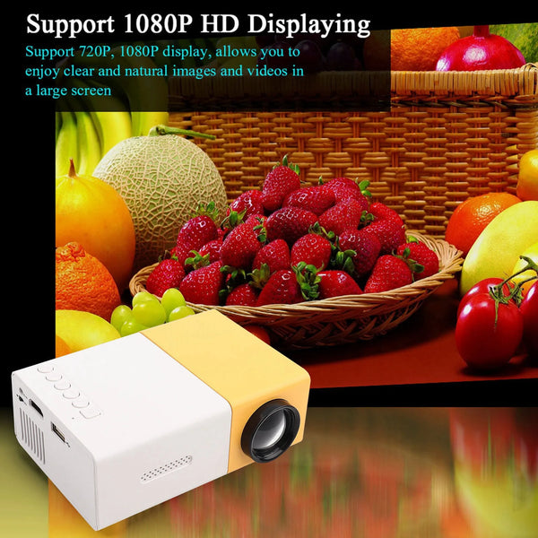 Home Theater Multiple Media Devices Mini Stylish Mini Projector 1080P HDMI Home Theater Movie Use for Movie Home Courtyard Use