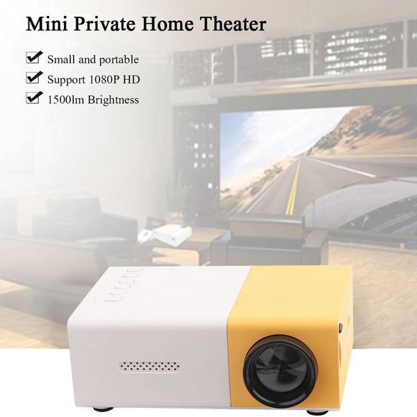 Home Theater Multiple Media Devices Mini Stylish Mini Projector 1080P HDMI Home Theater Movie Use for Movie Home Courtyard Use