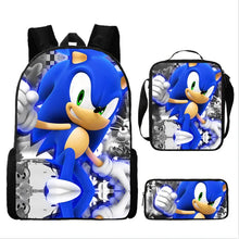 Sonic Backpack Primary and Middle School Students Schoolbag Boys Girls Anime Cartoon School Bag Mochila Zipper Shoulders