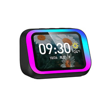 Smart BT Speaker Large-Screen Weather Temperature Display Table Speaker with Voice Assistant Bedroom Decor