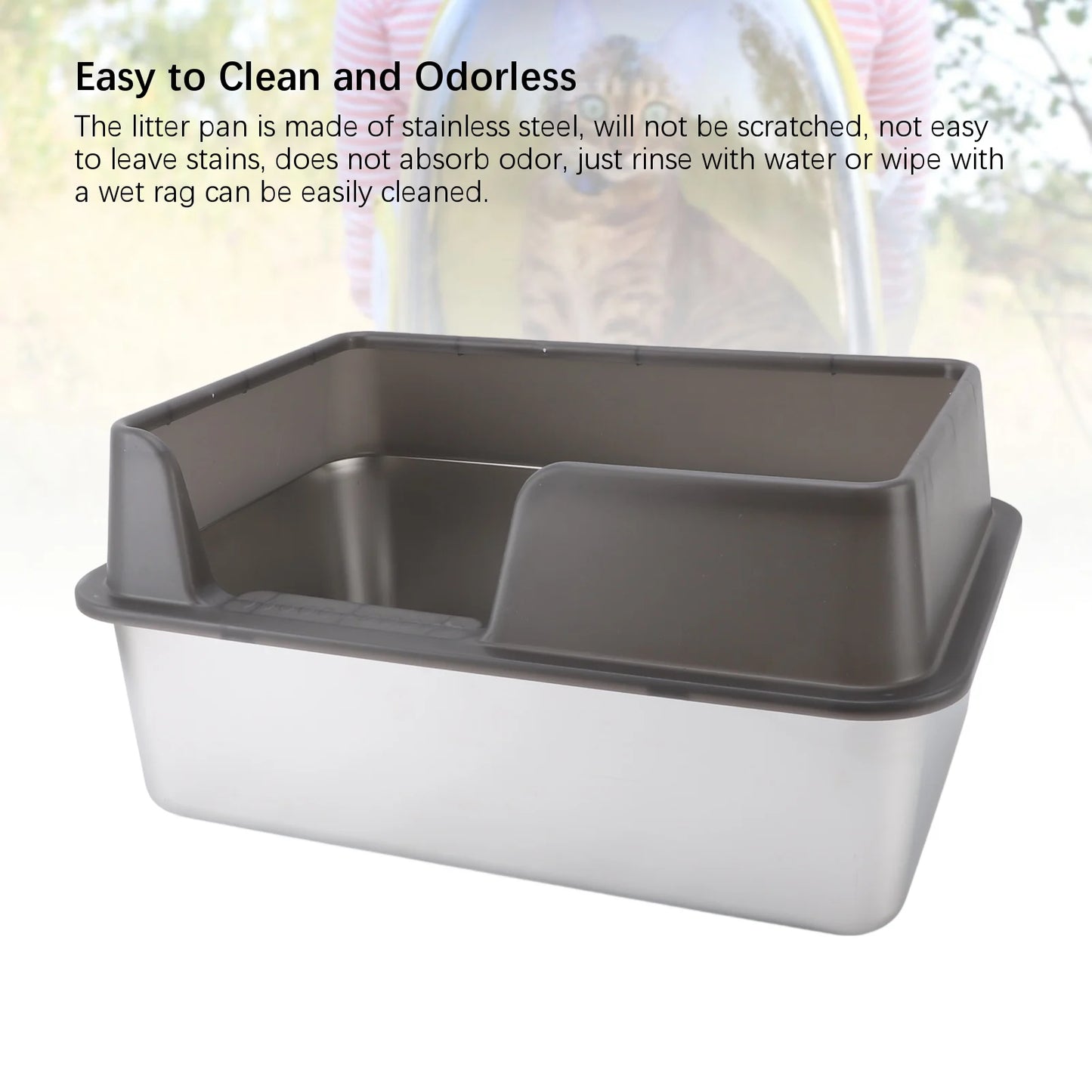 Stainless Steel Cat Litter Pan