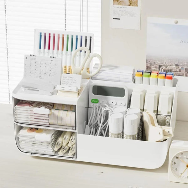 Wholesale Student Stationery Organizer Office Desk Storage Holders and Racks 2024 Multifunctional Data Cable Storage Box