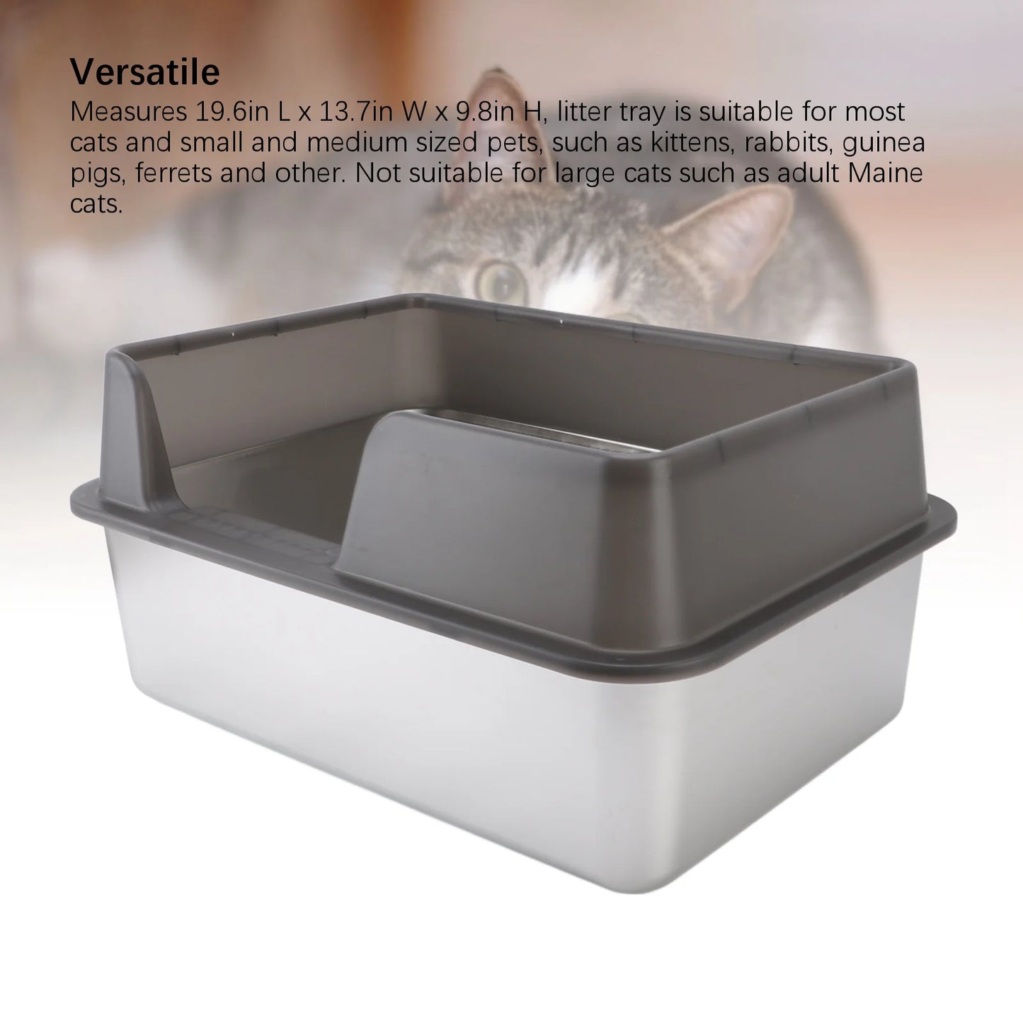 Stainless Steel Cat Litter Pan