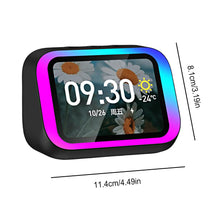 Smart BT Speaker Large-Screen Weather Temperature Display Table Speaker with Voice Assistant Bedroom Decor