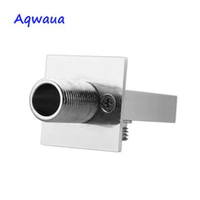 Aqwaua Shower Accessories Square Chrome Bathroom Brass Wall Connector Bracket with Shower Head Holder bathroom  Accessories