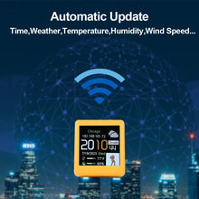 Smart desktop electronic clock WIFI weather and weather station small TV digital ornament