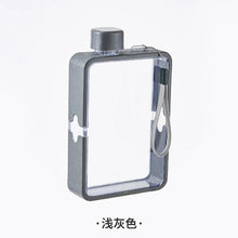 Plastic Flat Bottle for Water Portable Fit in Handbag Free BPA Easy Carry Transparent Bottle DIY Flask Easy to Carry Free Ship