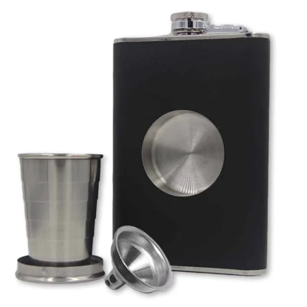 Hip Flasks Sets With Cup Funnel 8oz Portable Flagon Stainless Steel Whiskey Alcohol Bottle Mini Bottles Man Gift