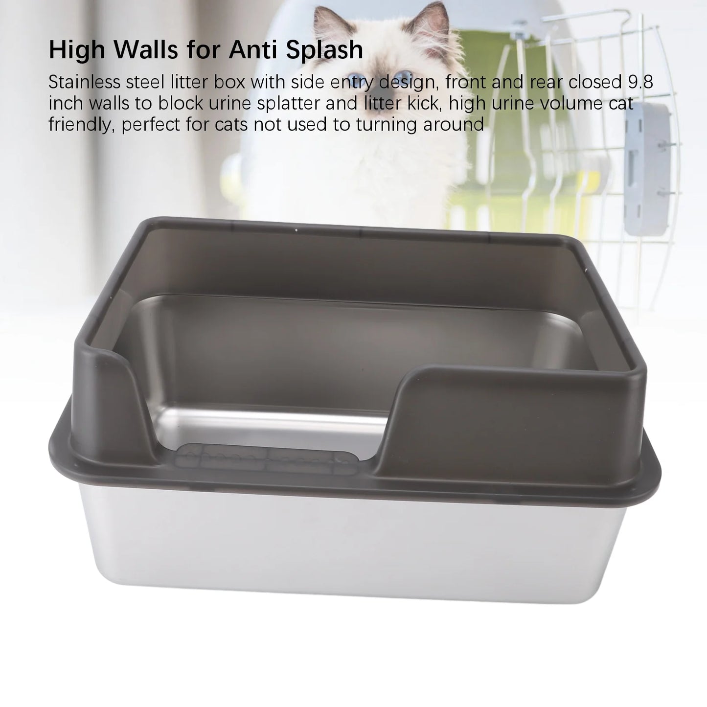 Stainless Steel Cat Litter Pan