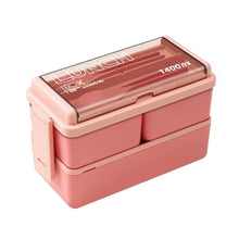 1pc Bento Boxes Portable Double-layer Lunch Box With Cutlery And Lid Reusable Food Storage Container For Students Travelers Offi