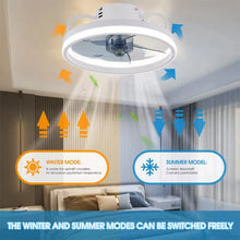 Smart Ceiling Fan Lamps with Remote Control Modern Dilent Dimmable 33cm LED Light for Home Kitchen Living Room Bedroom AC95-260V