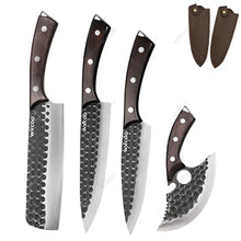 Kitchen Chef Meat Cleaver 11PCS Kitchen Knife Set Forged Steel High Hardness Chopping Knife Kitchen Scissors Cooking Tools