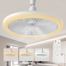 Smart 2 In 1 Ceiling Fan Lamps 3 Speeds Adjustable E27 Base Infinitely Dimmable for Bedroom Study LED Home Decorative Light