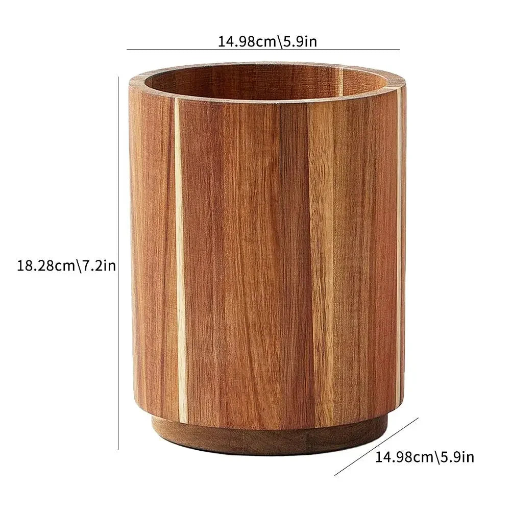 Kitchen Counter Cutlery Box Wooden circular