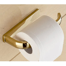 Luxury Shower Bathroom Accessories Set, Towel Ring, Paper Holder, Coat Hook, Toilet Brush, Polished Gold, Bath Hardware