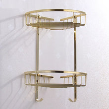 Luxury Shower Bathroom Accessories Set, Towel Ring, Paper Holder, Coat Hook, Toilet Brush, Polished Gold, Bath Hardware