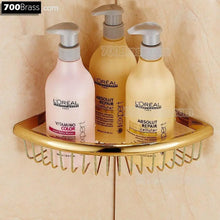 Luxury Shower Bathroom Accessories Set, Towel Ring, Paper Holder, Coat Hook, Toilet Brush, Polished Gold, Bath Hardware
